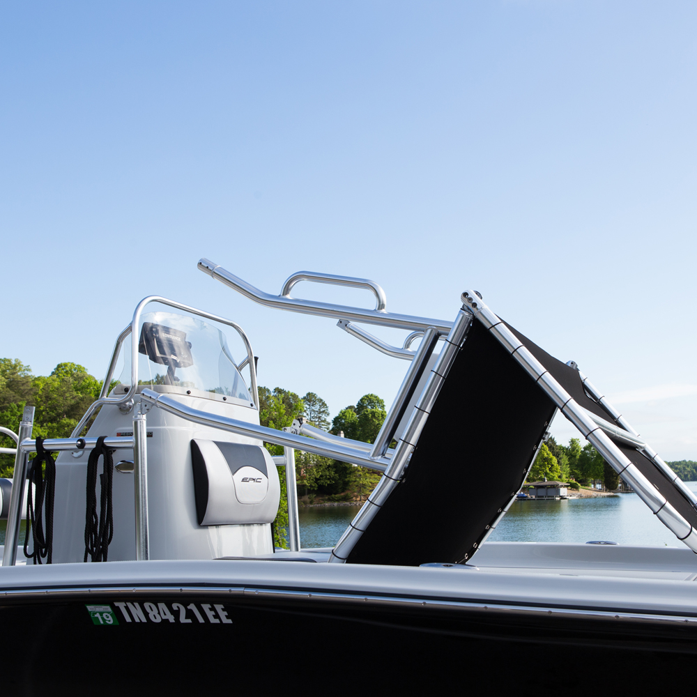 Fishmaster Fishmaster pro T-Top Schwarz mit navy Segeltuch 3