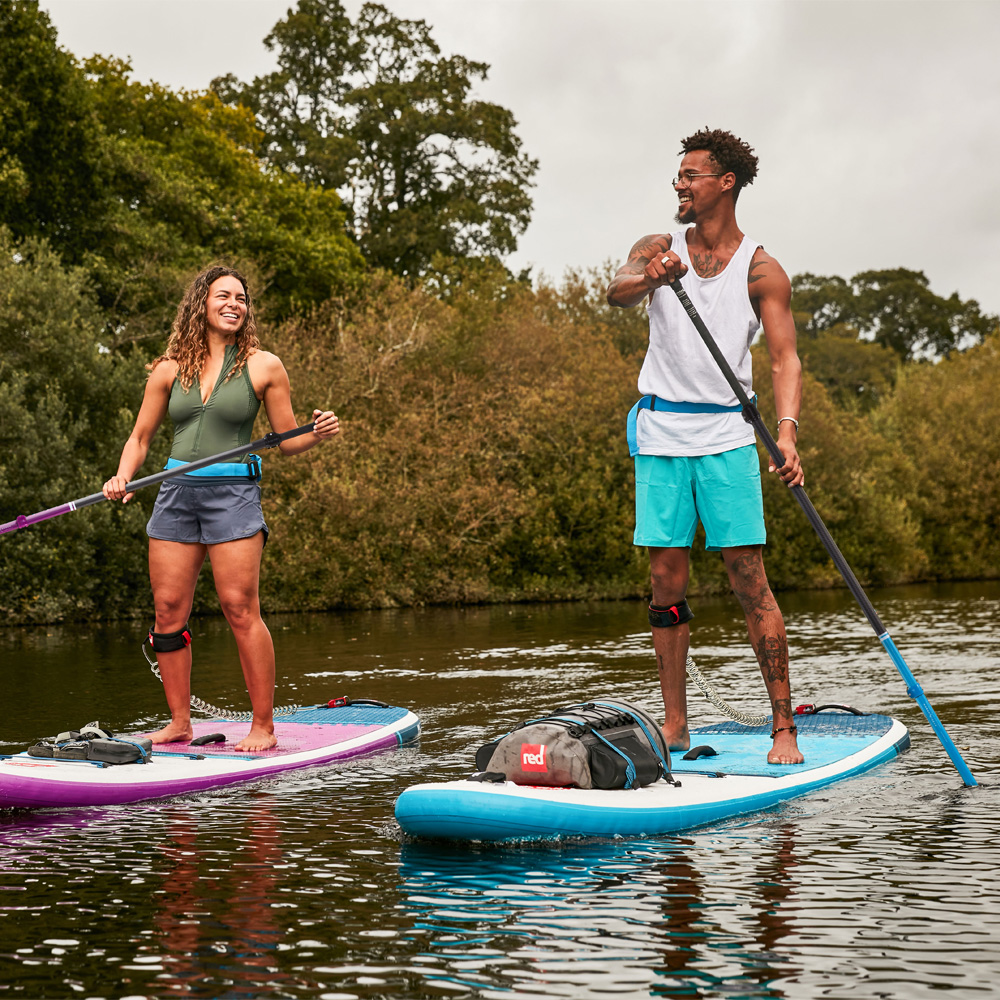 red paddle pagaie Hybrid Carbon bleue 3