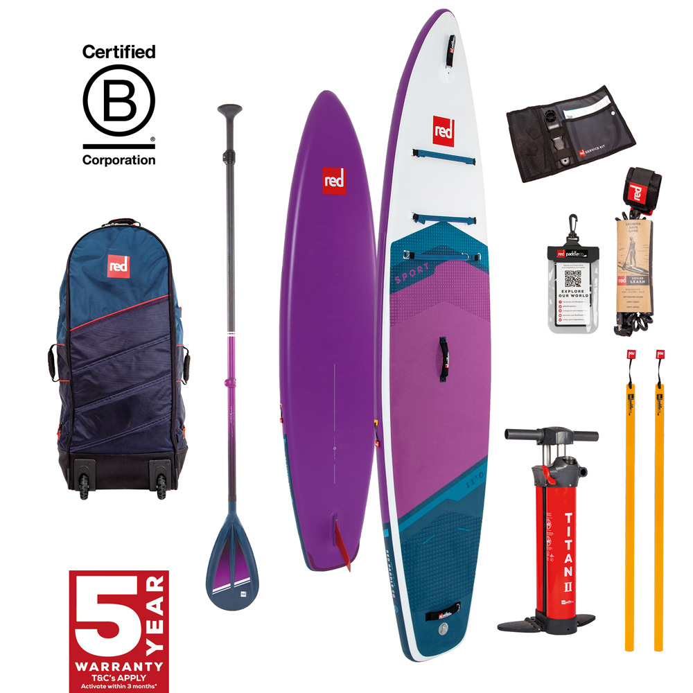 red paddle Sport HT 11.0 ensemble de sup gonflable violet foto 1