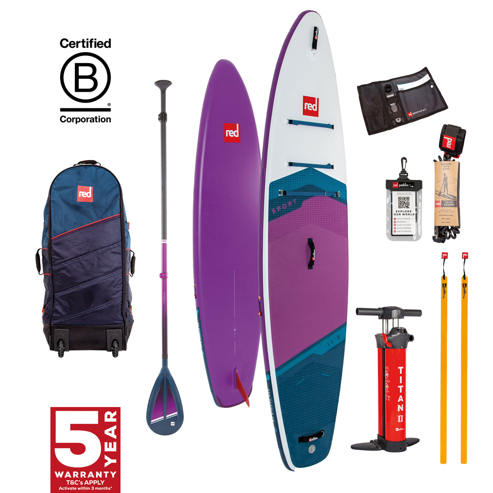 red paddle Sport HT 11.3 ensemble de sup gonflable violet foto 1