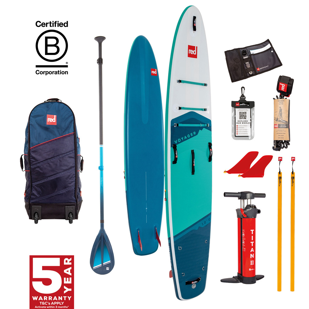 red paddle Voyager HT 12.0 ensemble de sup gonflable vert foto 1