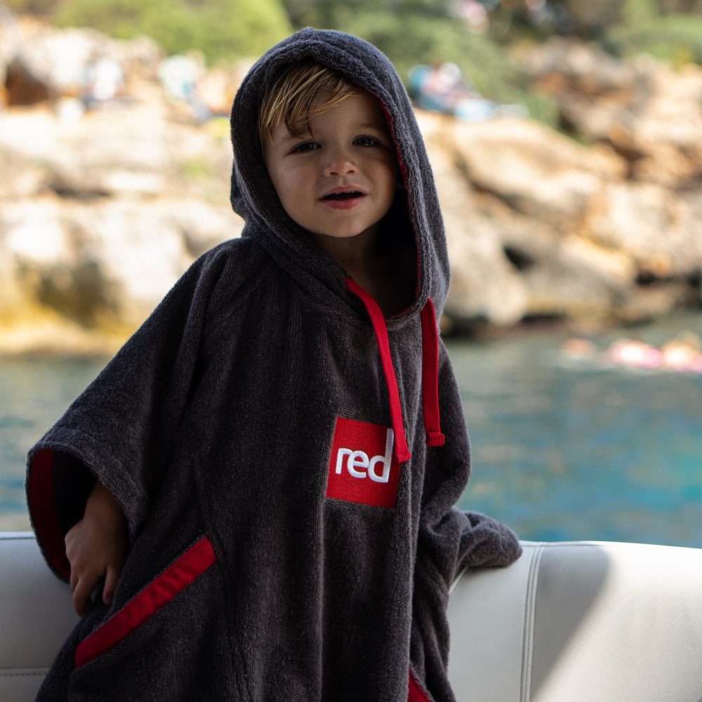 red paddle Luxury poncho enfant gris 4