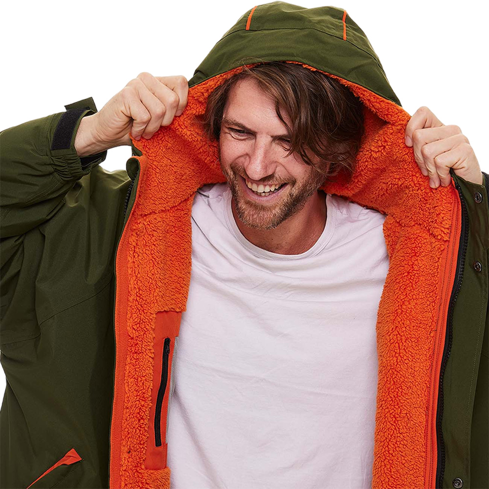 red paddle Pro Change Jacket poncho à manche longues vert 3