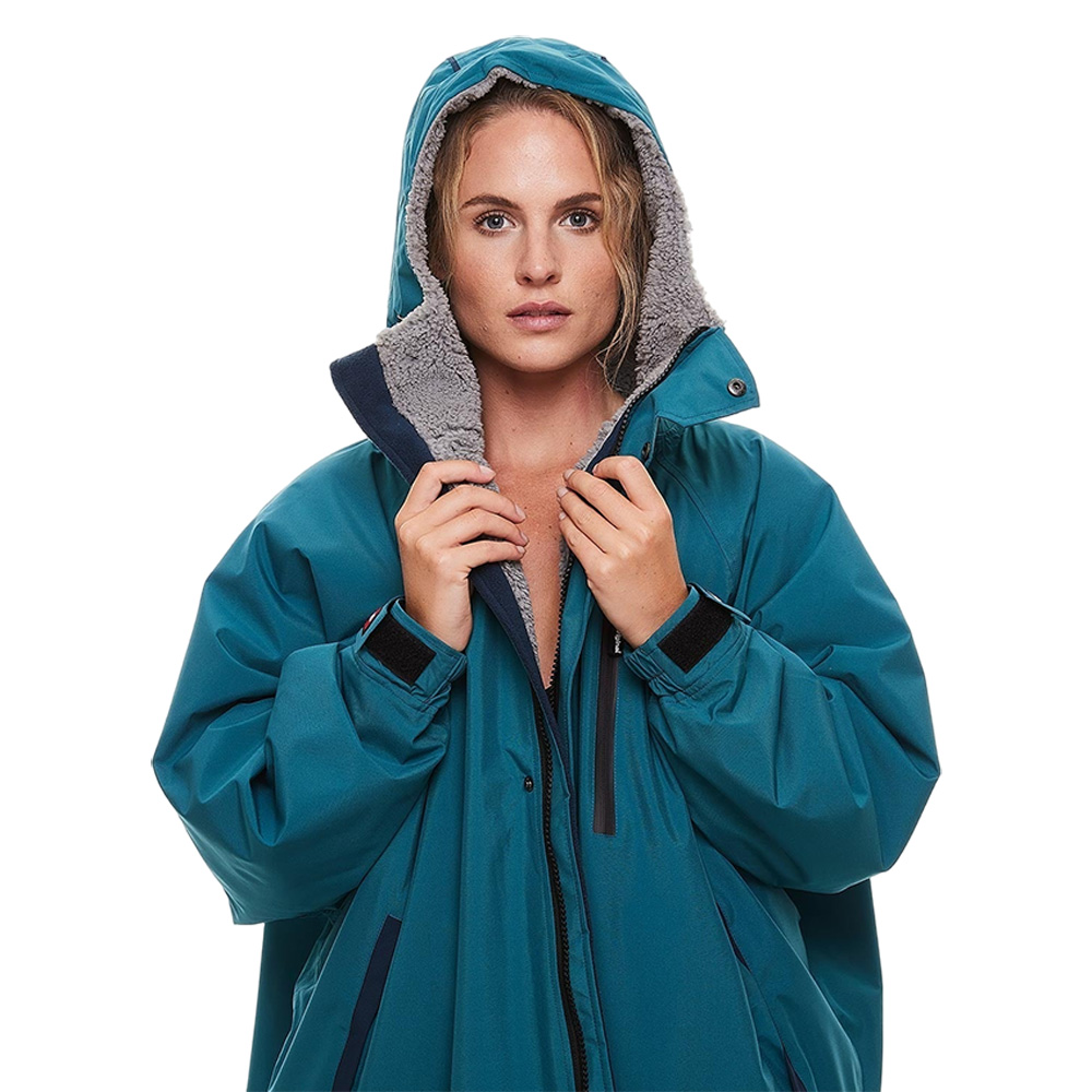 red paddle Pro Change Jacket poncho à manches longues teal 3