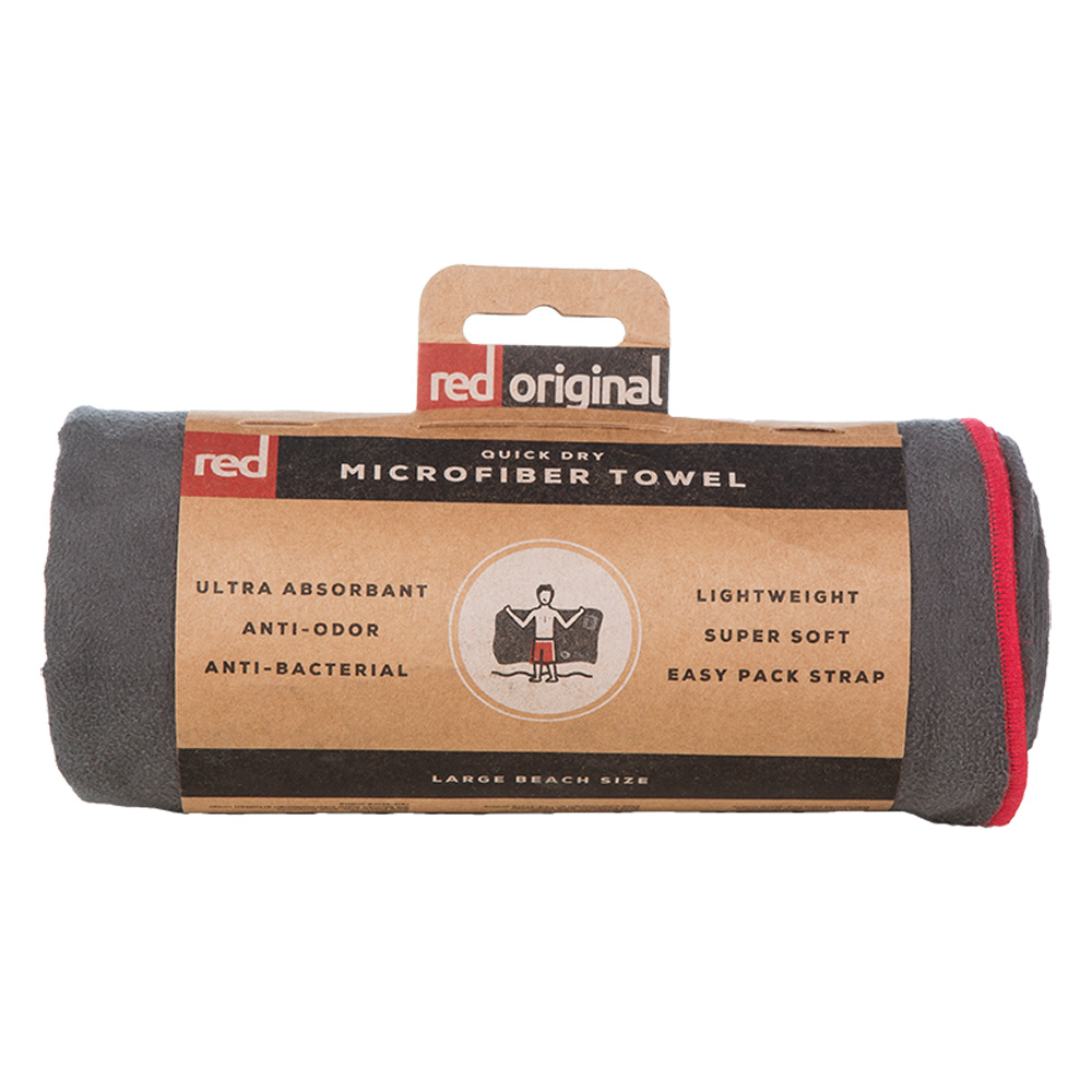 red paddle serviette microfibre grise 3