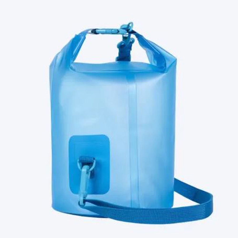 sac étanche transparent bleu 5 litres