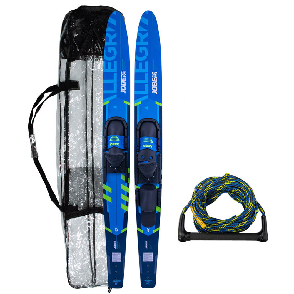 Allegre ensemble de ski nautique 67'' bleu avec corde de ski nautique et sac