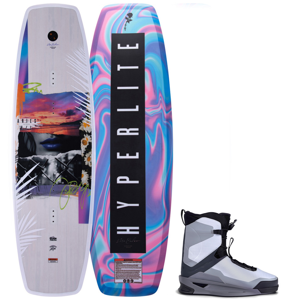 Hyperlite Aries wakeboard 142 cm avec chausses Zero2 foto 1