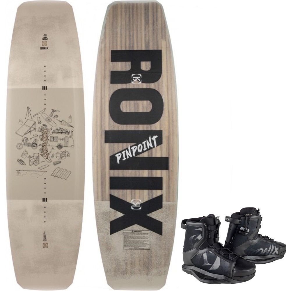 Ronix Ensemble de wakeboard Pinpoint 137 cm avec chausses Parks foto 1