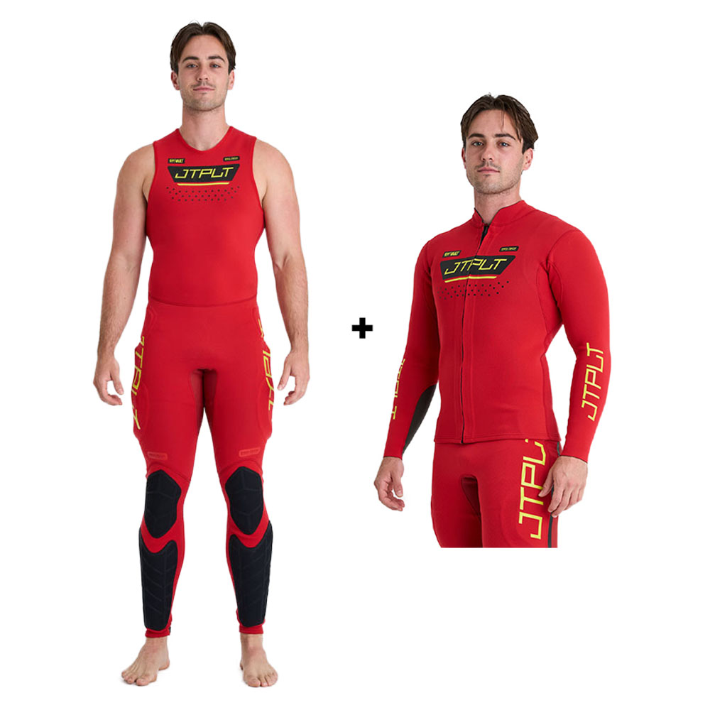 Jetpilot Vault long john combinaison et veste rouges 6