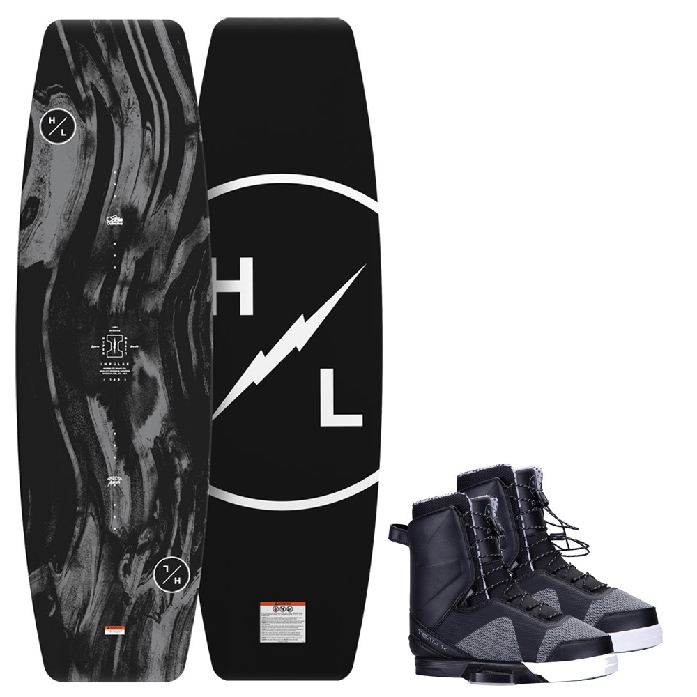 Hyperlite Impulse 147 cm ensemble de wakeboard avec chausses Team x foto 1