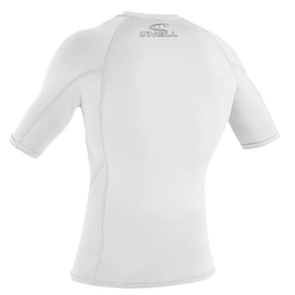 l'homme blanc à manches courtes rash guard