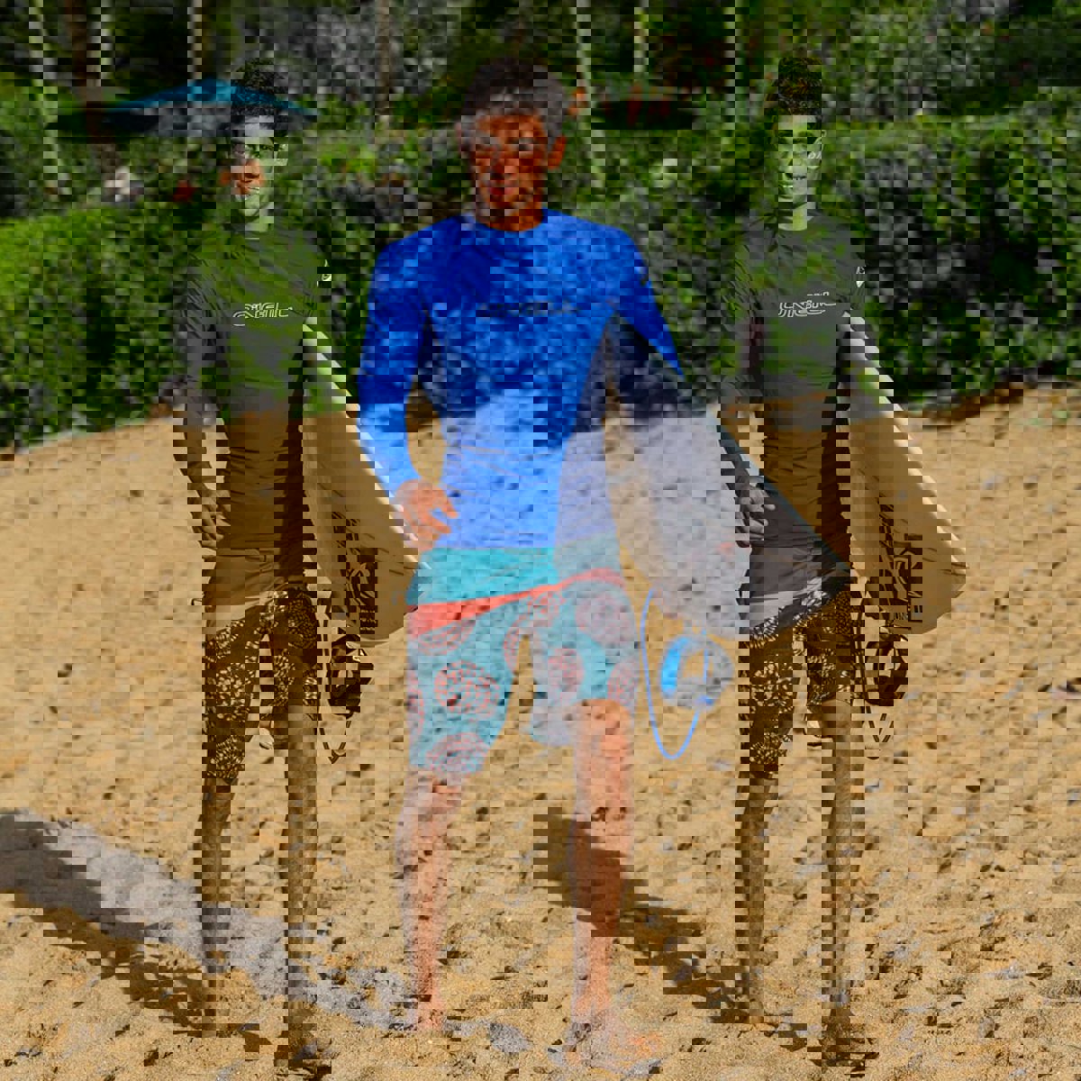 Oneill lycra manches longues homme bleu 7