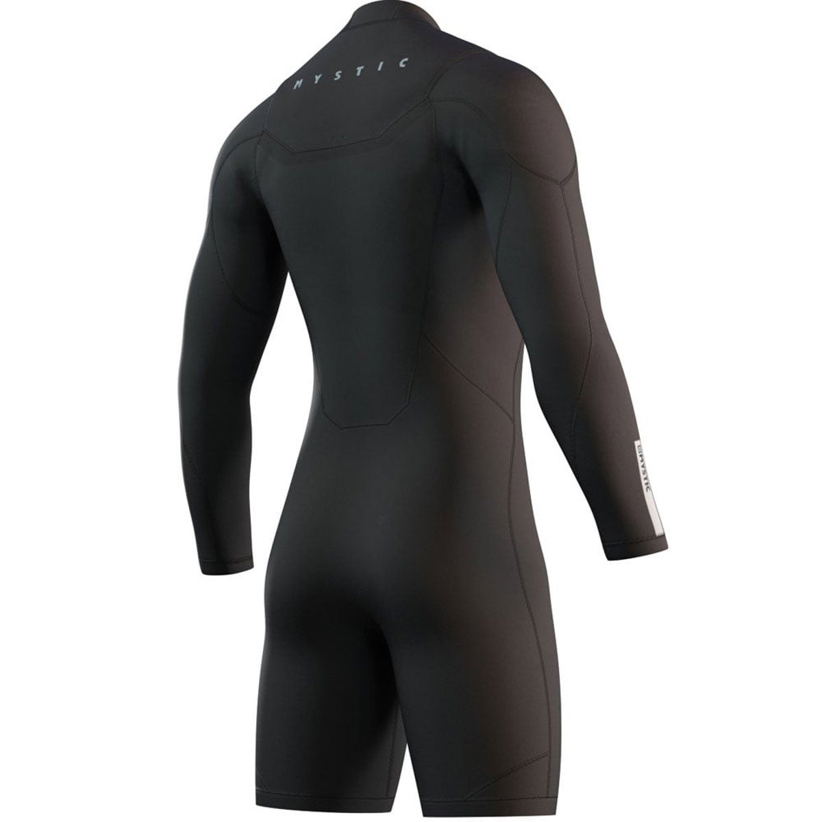 Mystic Marshall Shorty manches longues 3/2mm noir zip avant combinaison homme 5