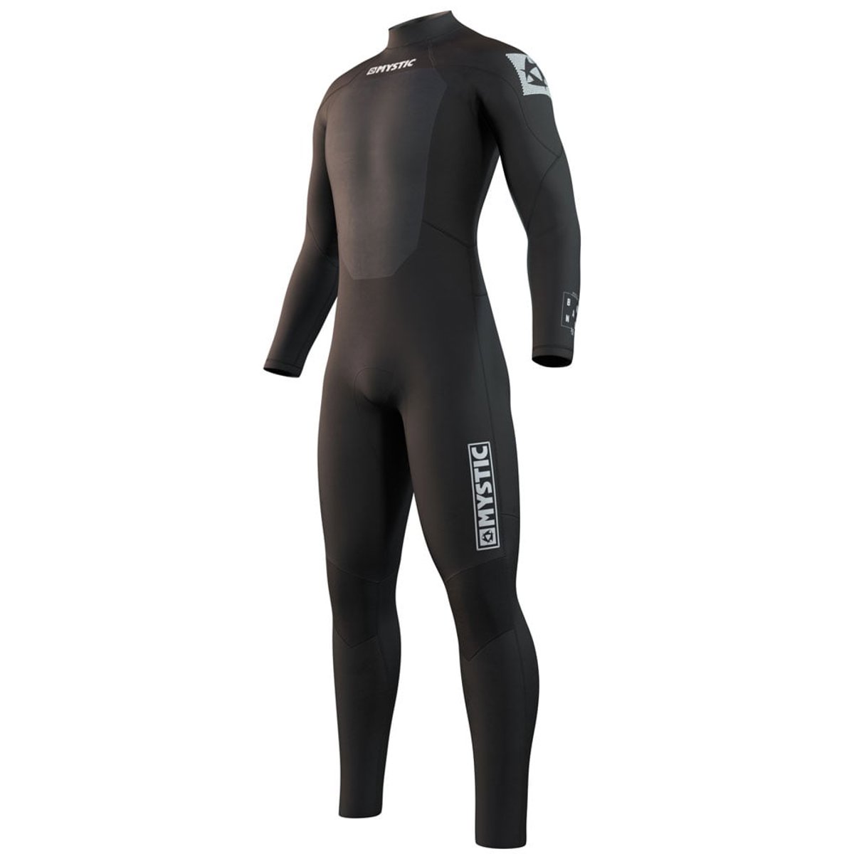 Mystic Brand fullsuit 3/2mm Flatlock homme noir fermeture éclair dos 3