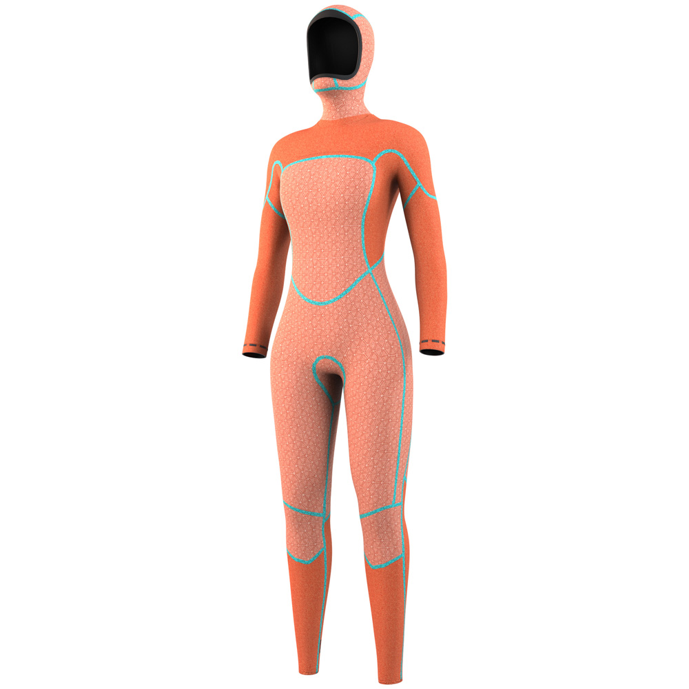 Mystic Gem Hooded fullsuit 6/4/3mm femme double fermeture noir 3