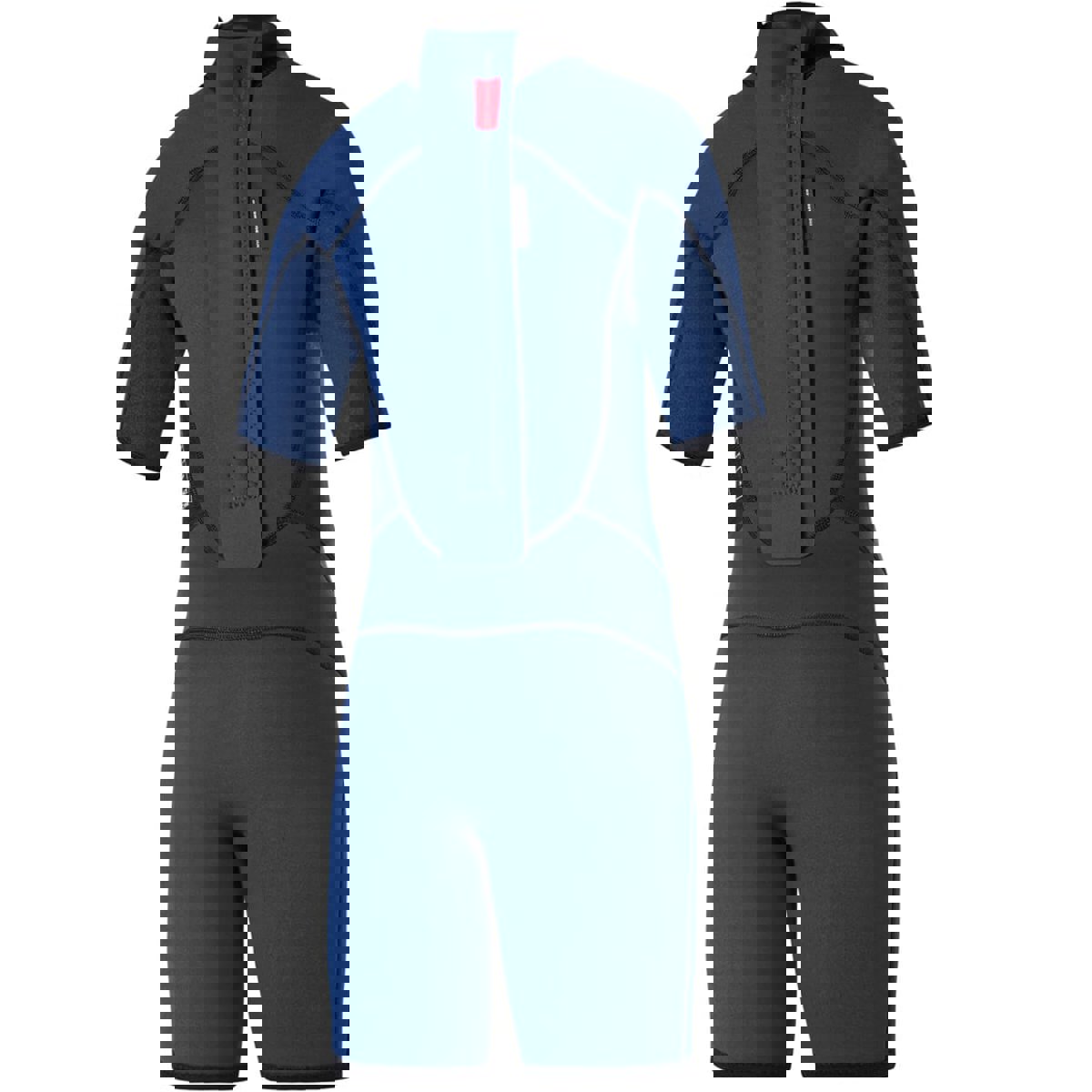 Mystic Star Shorty 3/2mm Flatlock enfant fermeture dos bleu nuit 6