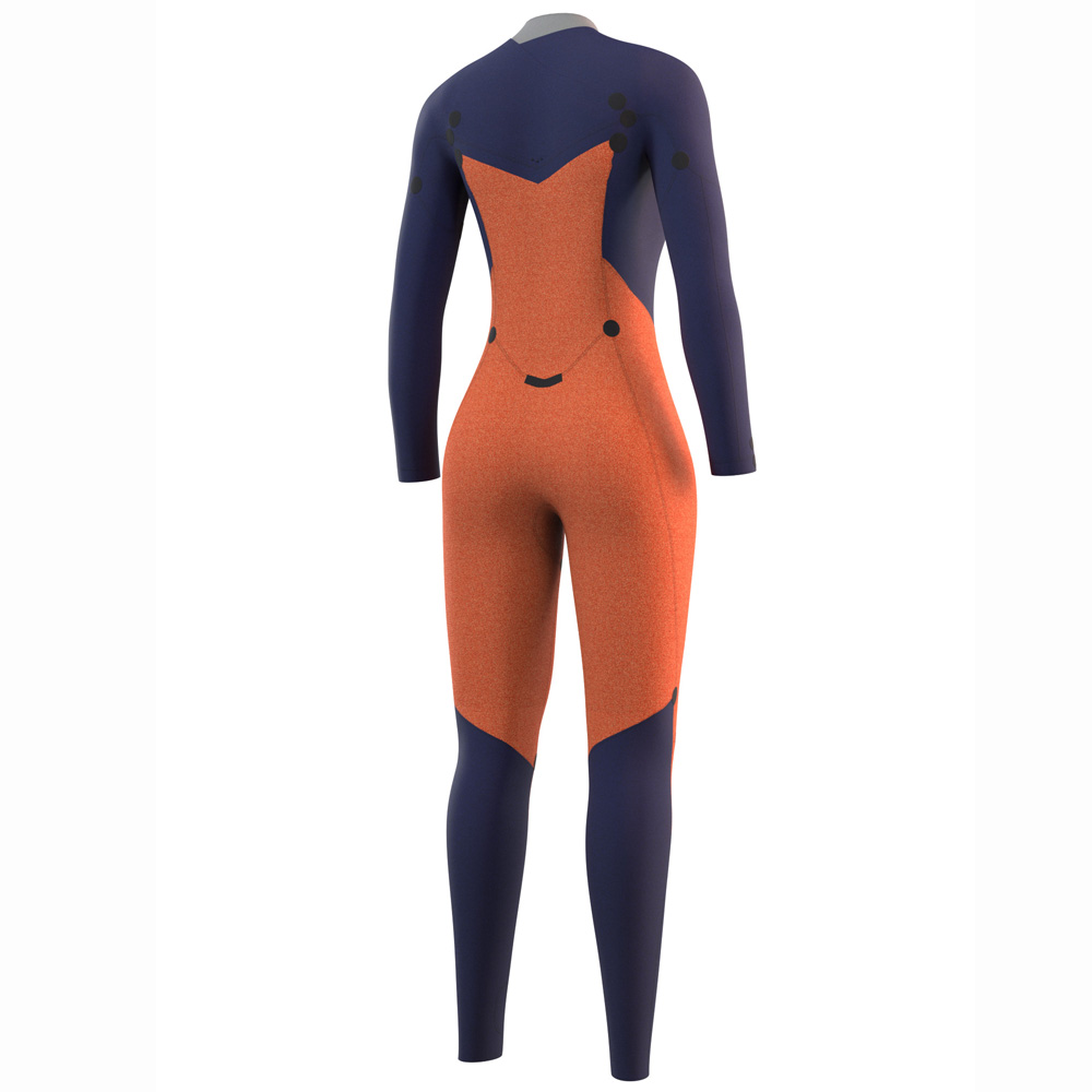 Mystic Dazzled fullsuit 3/2mm femme double fermeture bleu nuit 4
