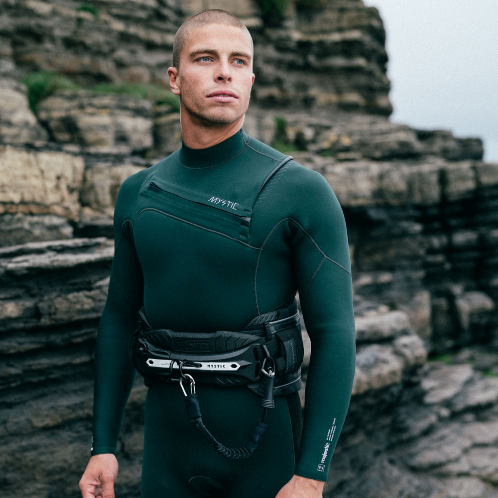 Mystic Majestic fullsuit combinaison homme 5/4mm fermeture avant vert cyprès 3