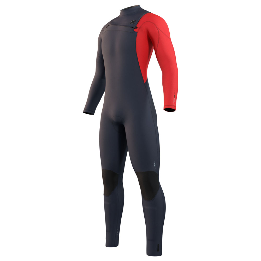 Mystic Marshall fullsuit combinaison homme 5/3mm fermeture avant bleu marine/rouge foto 1