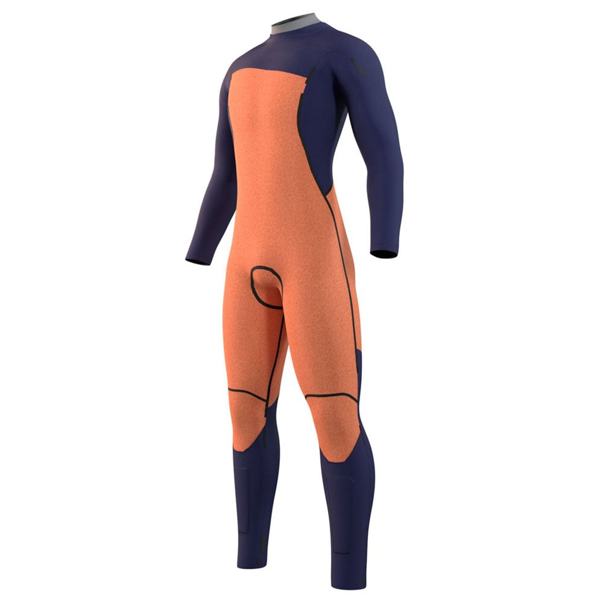 Mystic Marshall fullsuit combinaison homme 5/3mm fermeture avant bleu marine/rouge 7
