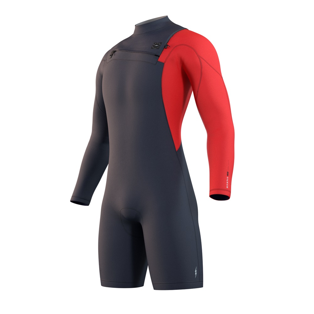 Marshall Longarm Shorty 3/2mm homme bleu/rouge fermeture avant