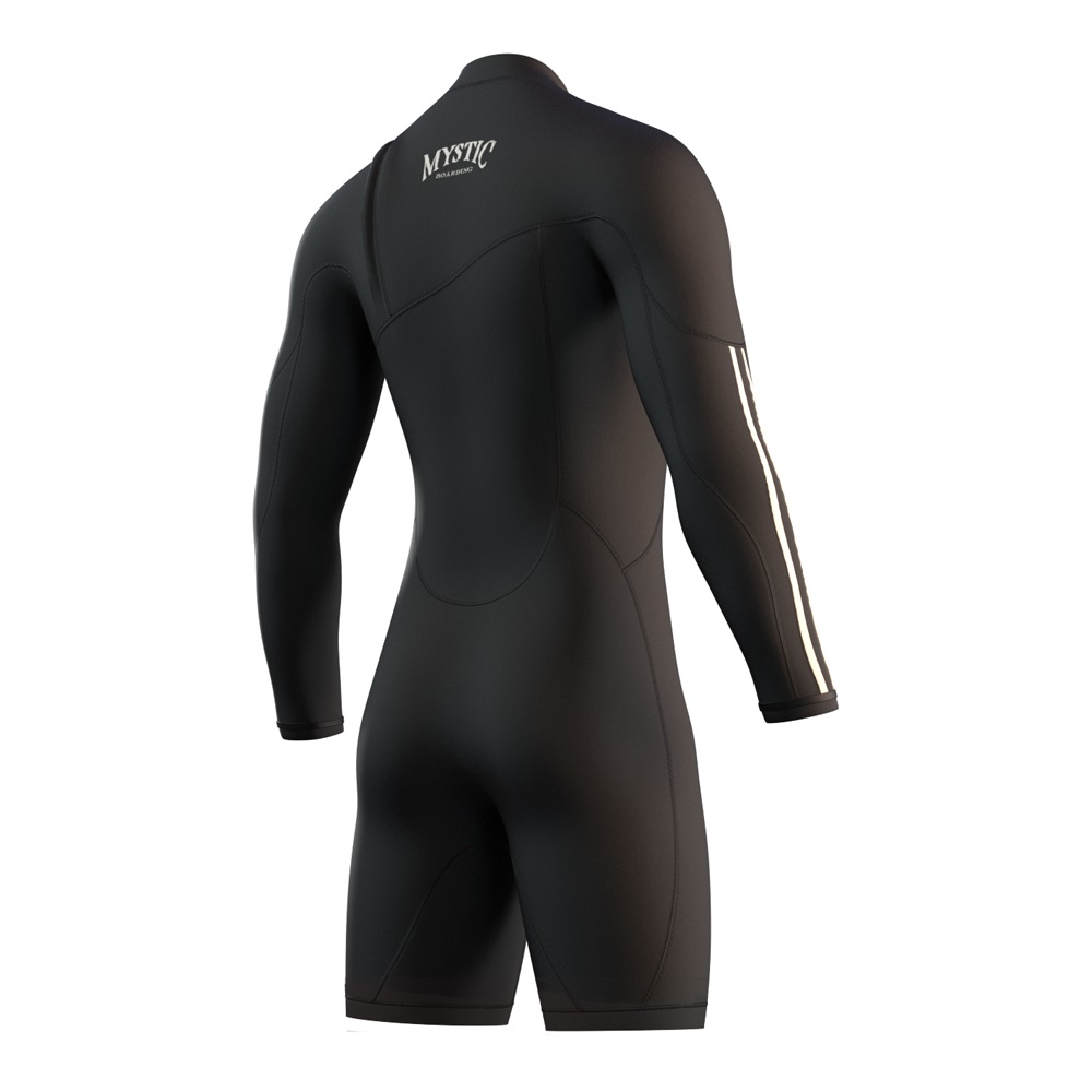Mystic The One Longarm Shorty 3/2mm combinaison homme zipfree noir 4
