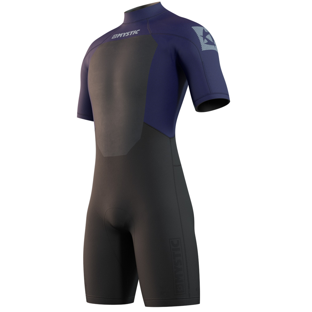 Mystic Brand shorty wetsuit 3/2 rugrits homme bleu nuit foto 1