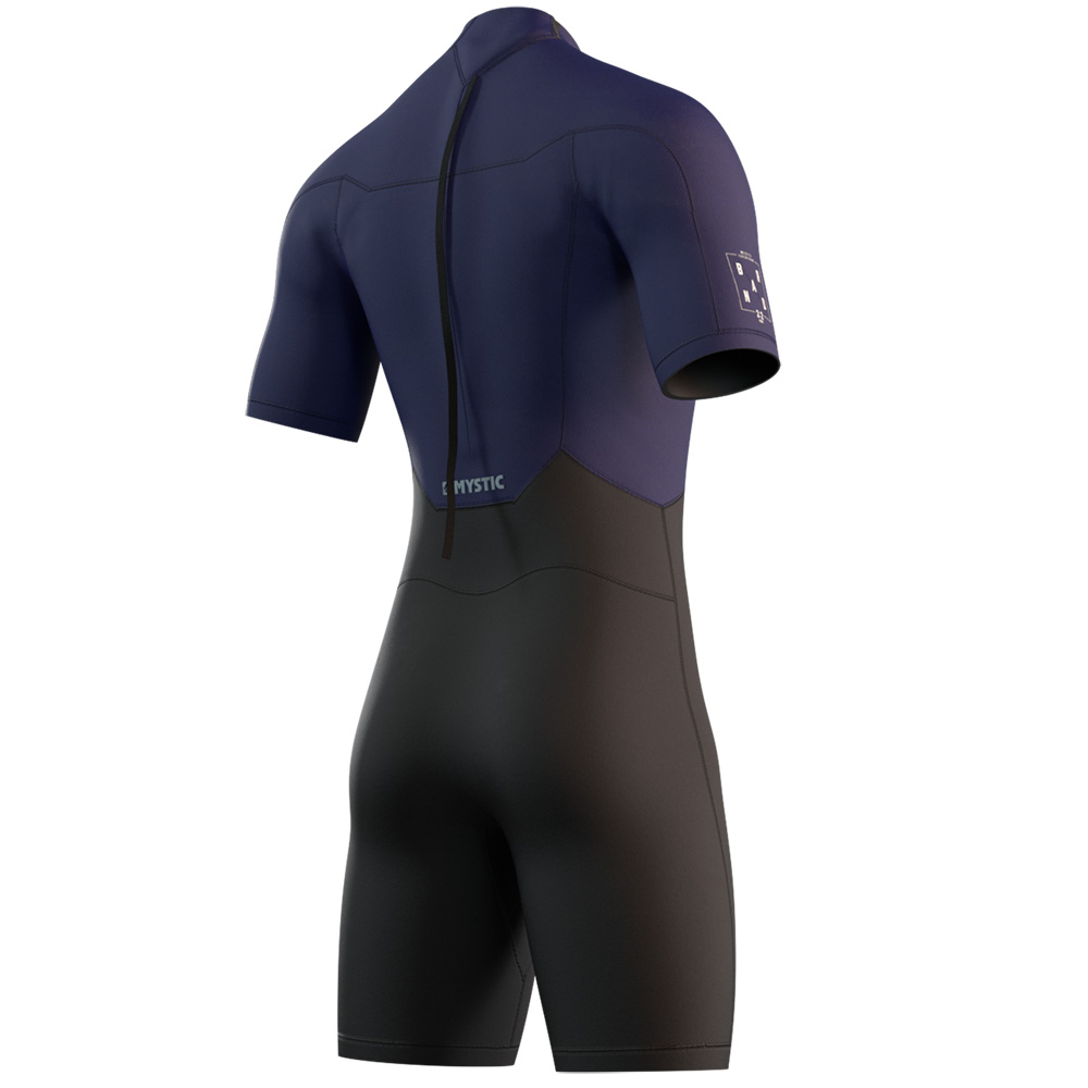 Mystic Brand shorty wetsuit 3/2 rugrits homme bleu nuit 2