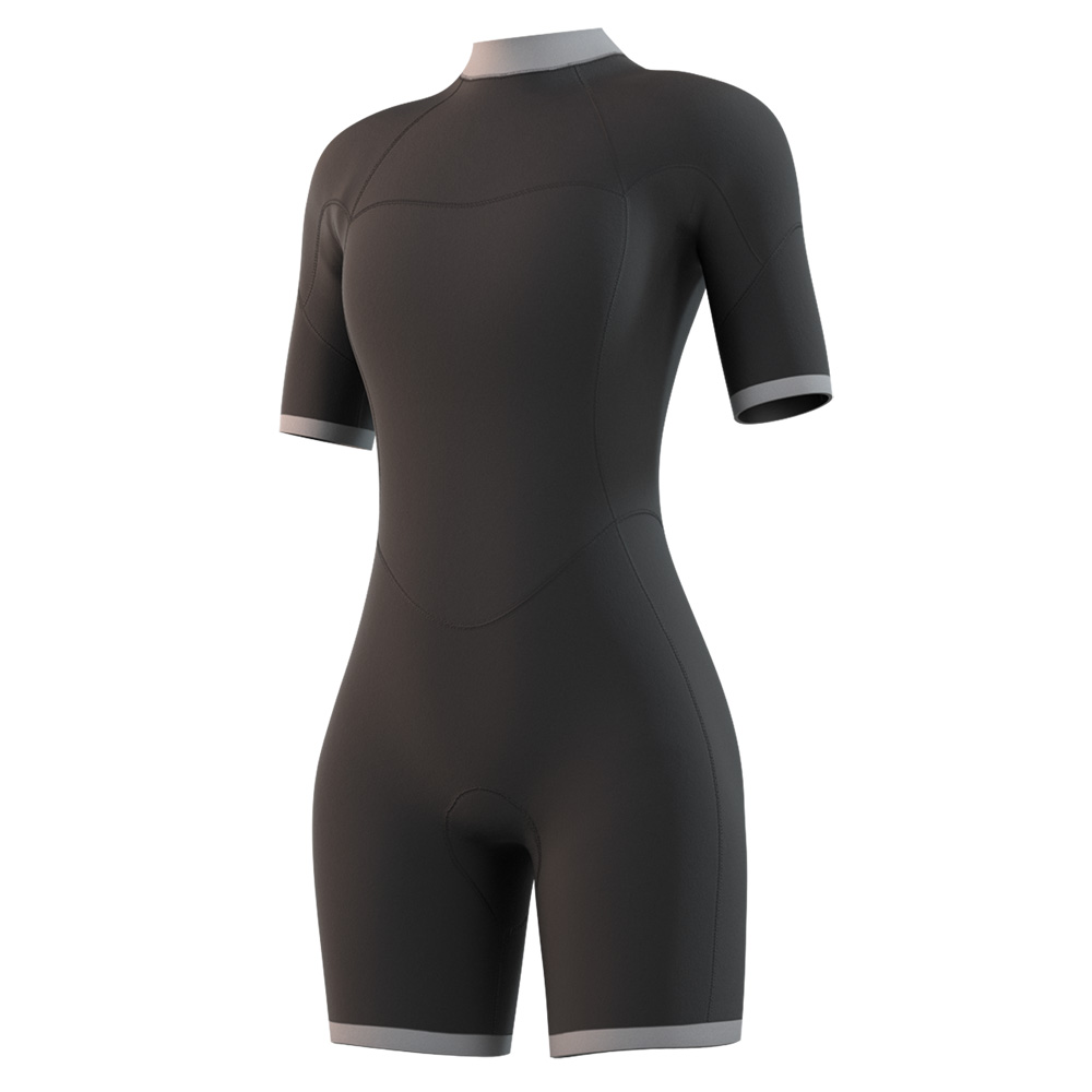 Mystic Brand shorty wetsuit 3/2 rugrits femme bleu nuit 3