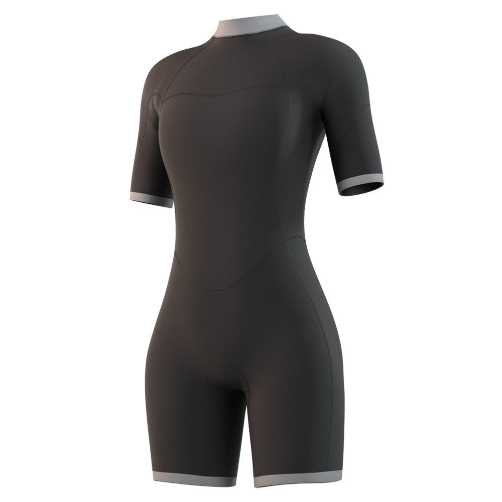 Mystic Brand shorty wetsuit 3/2 rugrits femme noir 3