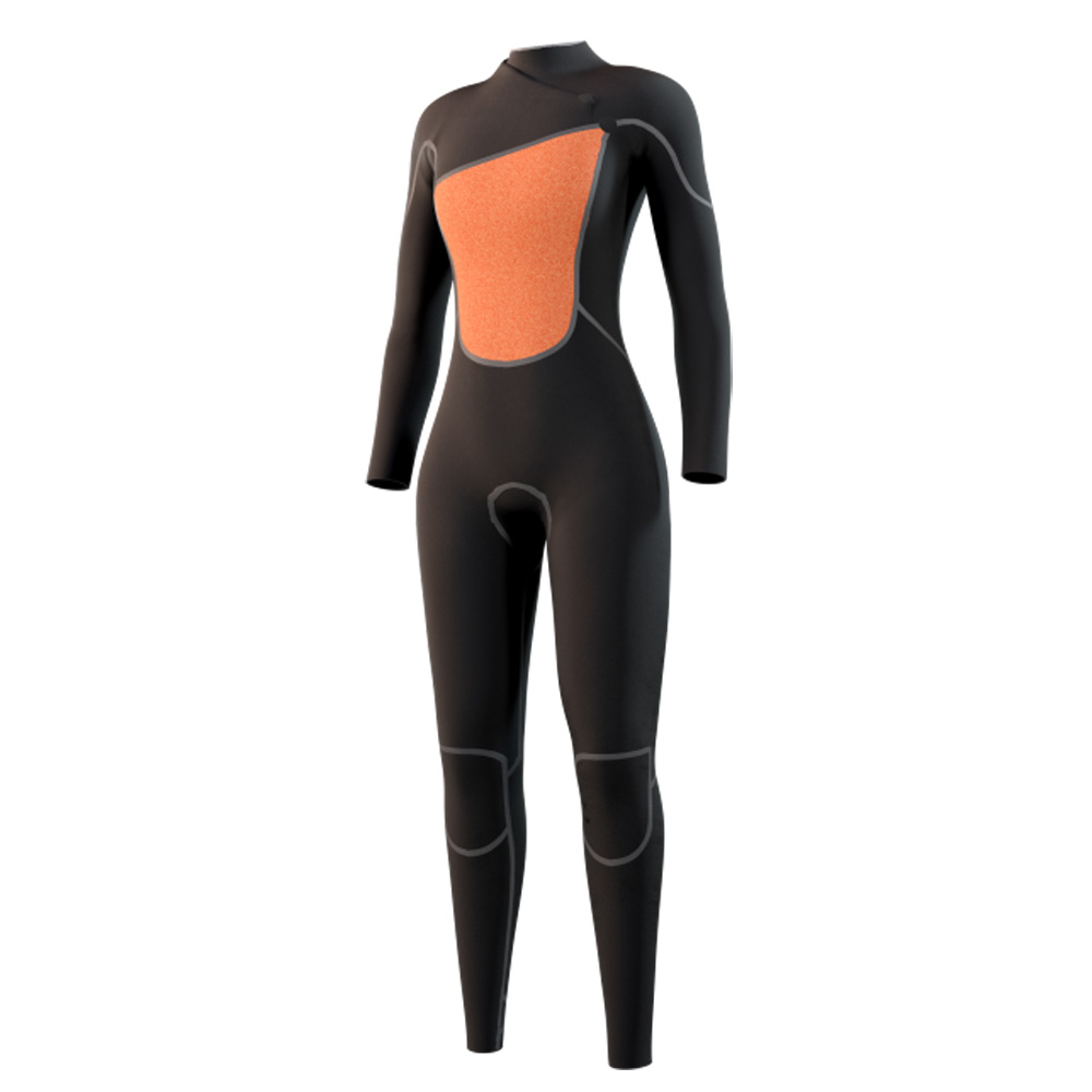 Mystic The One fullsuit 4/3 mm femme noir zipfree 3