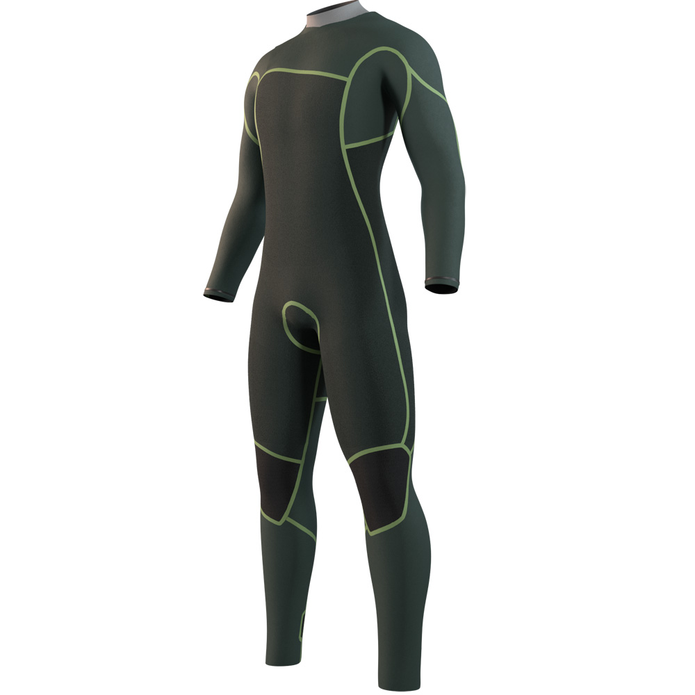Mystic Evolve Fullsuit 4/3mm combinaison homme noire avec fermeture avant 3