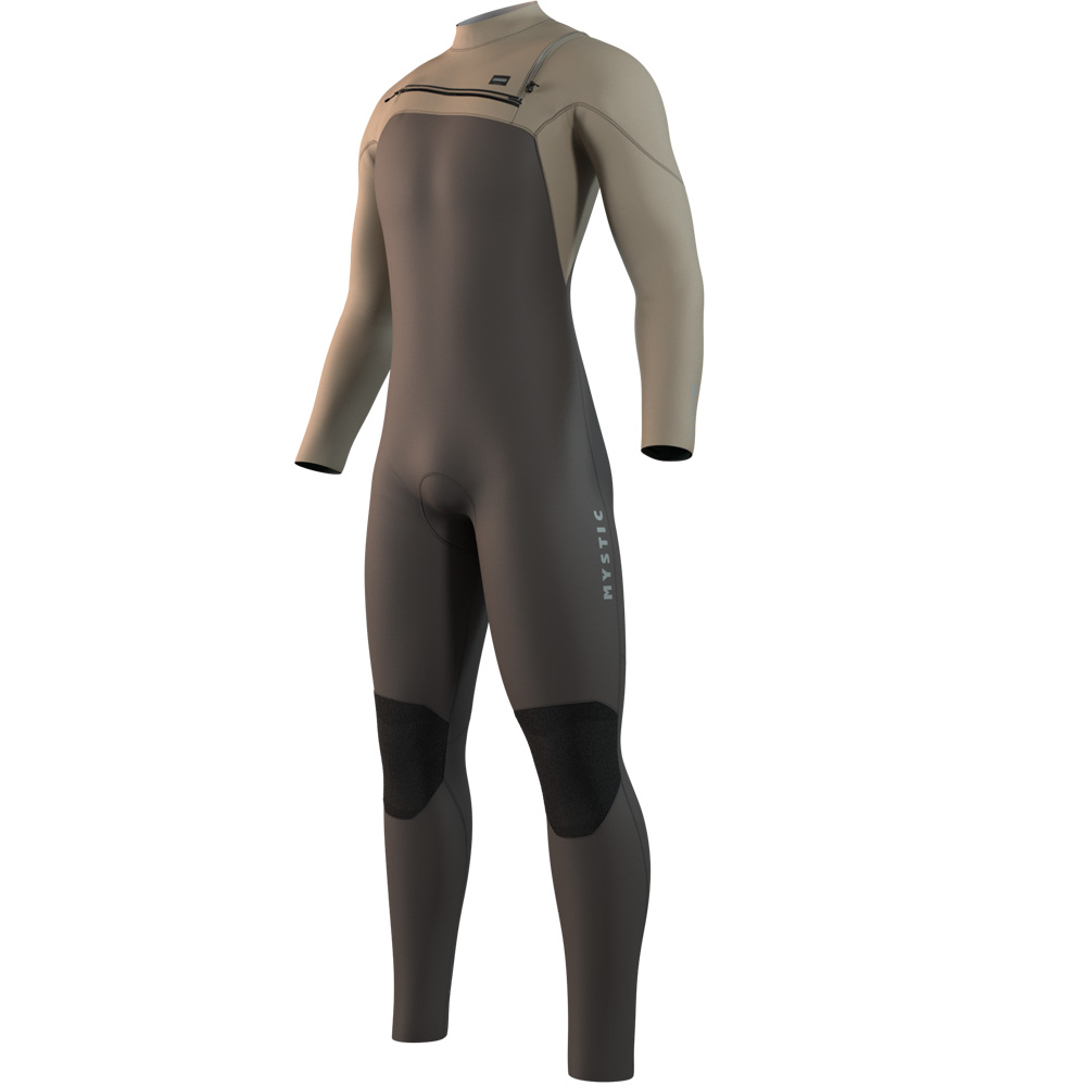 Mystic Motion Fullsuit 5/3mm combinaison homme beige avec fermeture avant foto 1