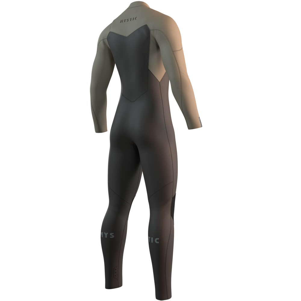 Mystic Motion Fullsuit 5/3mm combinaison homme beige avec fermeture avant 2
