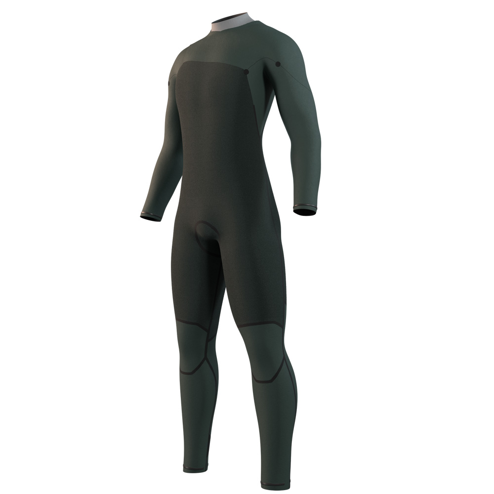 Mystic Motion Fullsuit 5/3mm combinaison homme beige avec fermeture avant 3