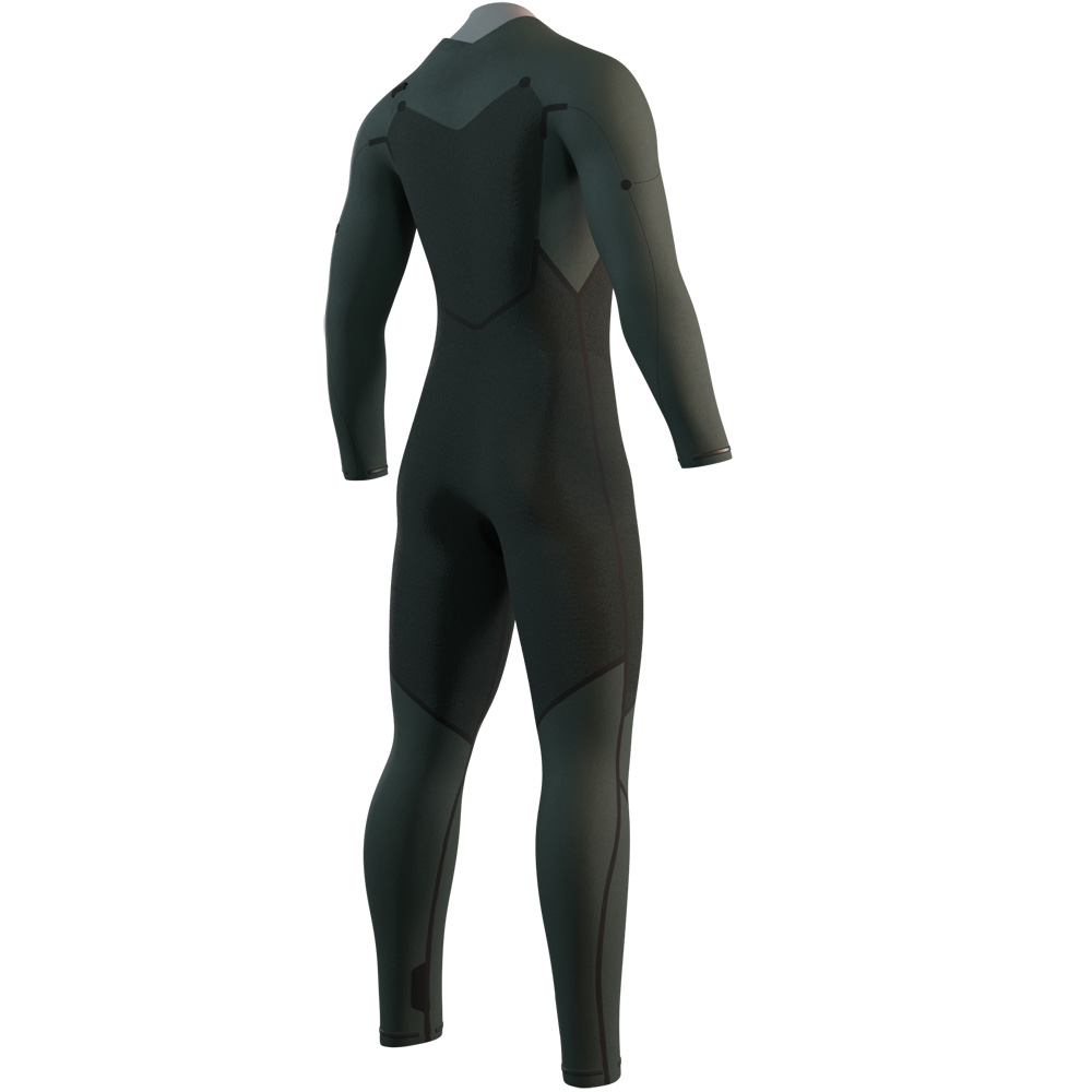 Mystic Motion Fullsuit 5/3mm combinaison homme beige avec fermeture avant 4