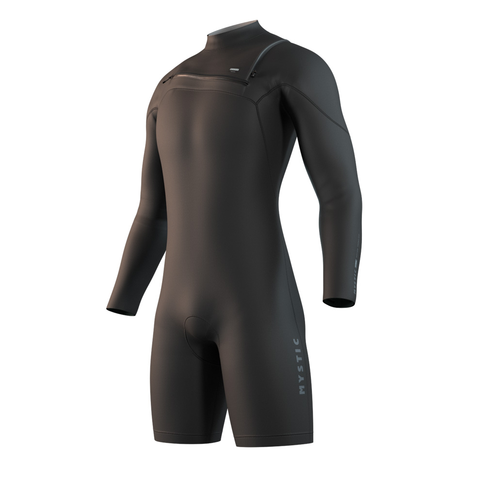 Mystic Motion longarm shorty 3/2 mm borstrits heren zwart foto 1