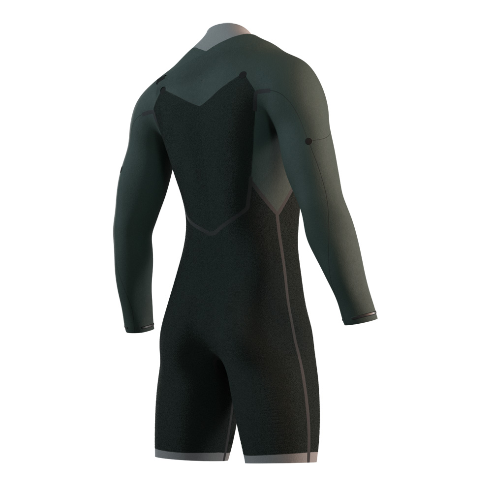 Mystic Motion longarm shorty 3/2 mm borstrits heren zwart 4