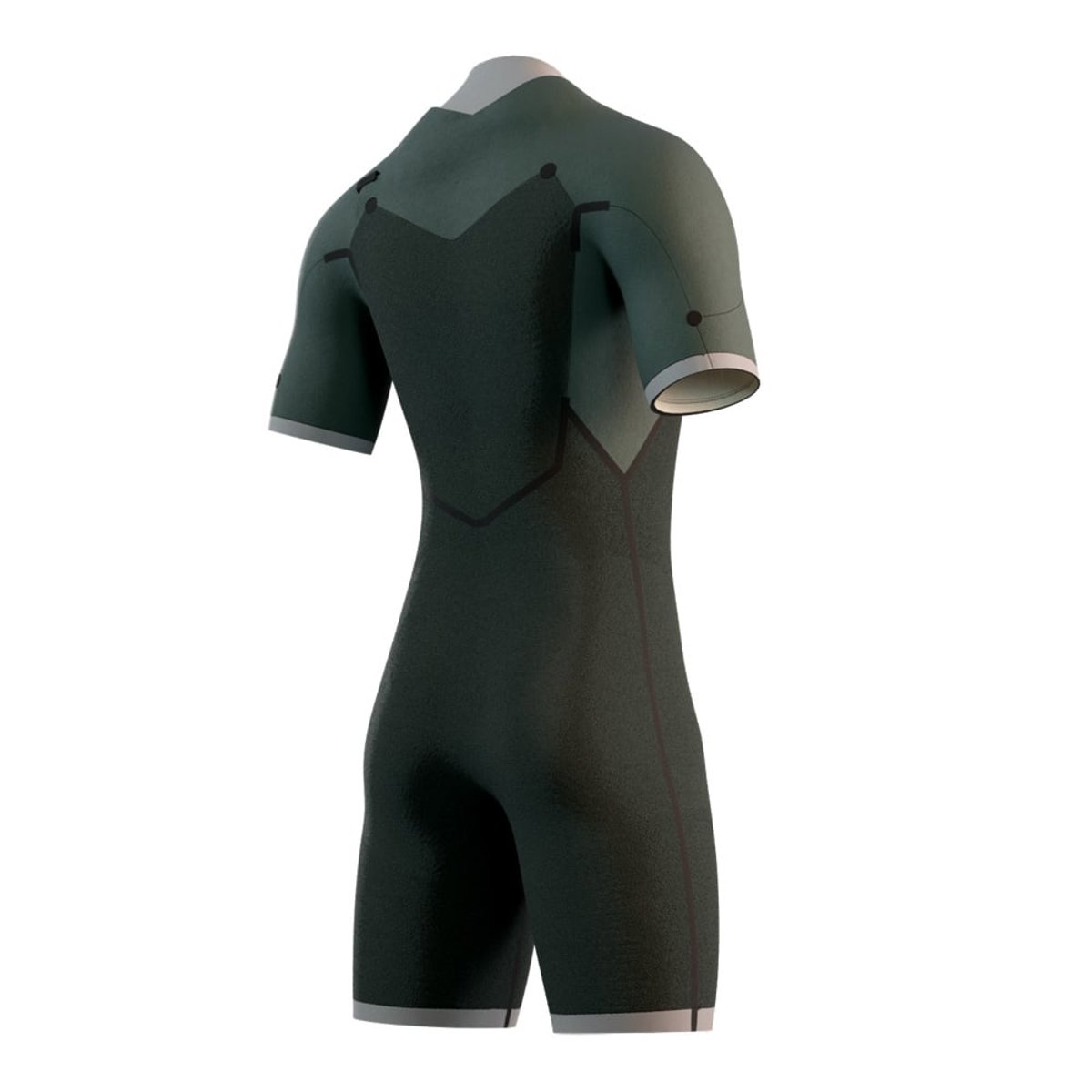 Mystic Motion shorty 3/2 mm borstrits heren zwart/zand 6