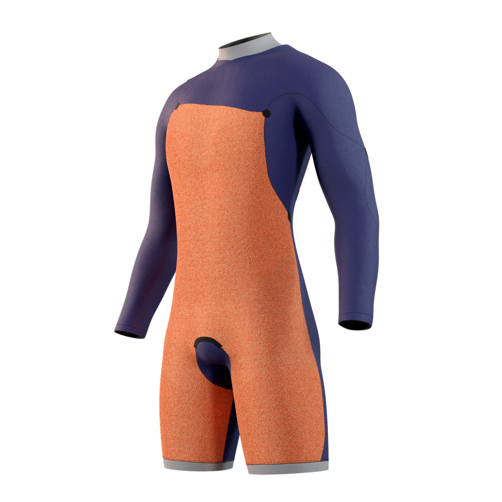 Mystic Star longarm shorty 3/2 mm borstrits heren donkerblauw 3