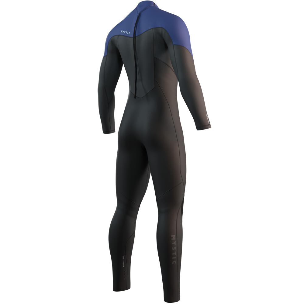 Mystic Star Fullsuit 3/2mm combinaison homme noir/bleu avec fermeture dorsale 2