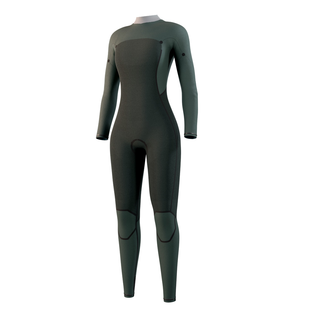Mystic Haven Fullsuit 5/3mm combinaison femme bleu teal avec double fermeture avant 3