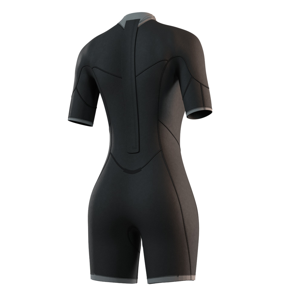 Mystic Brand Shorty 3/2mm combinaison femme verte avec fermeture dorsale 4