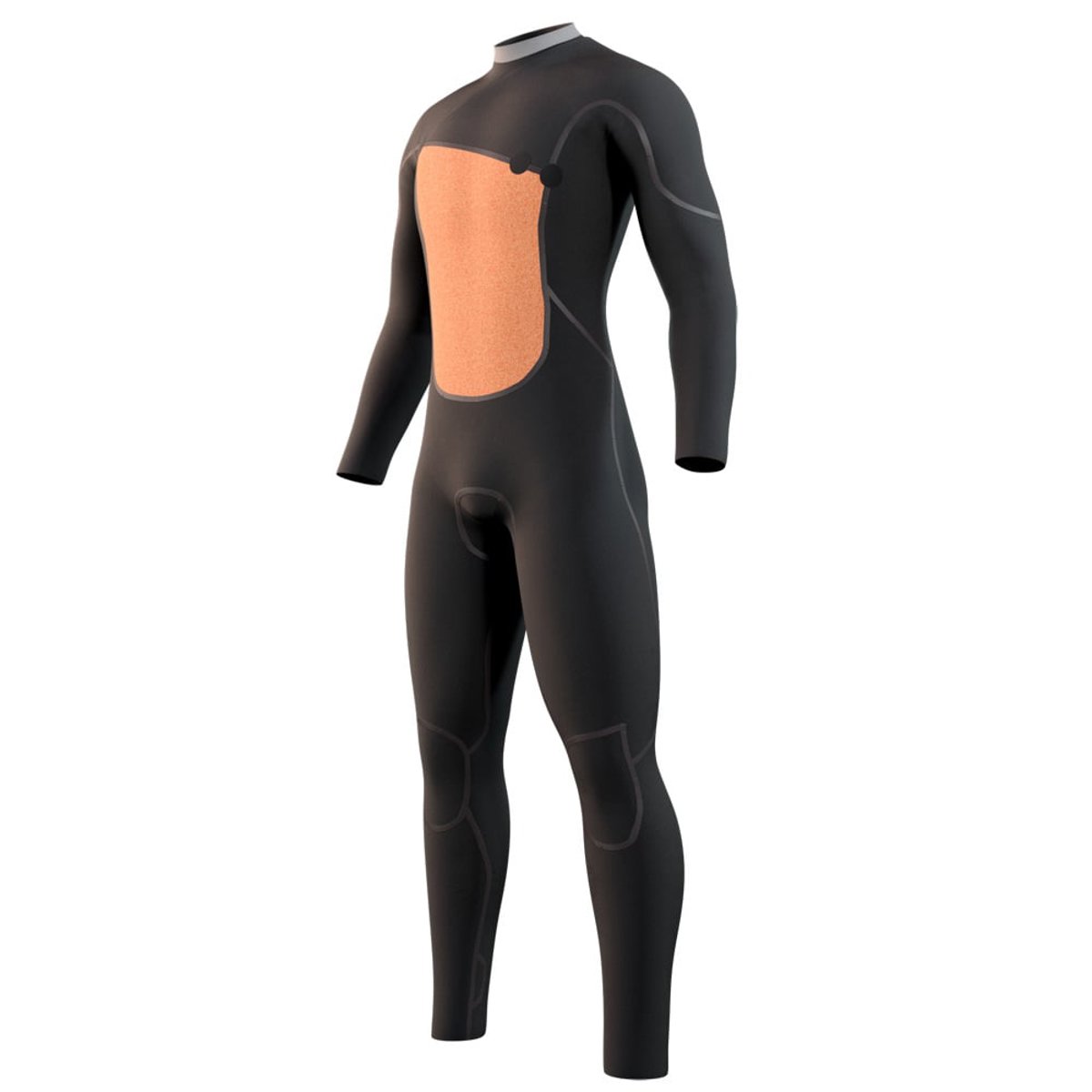 Mystic The One fullsuit 3/2 mm zipfree homme noir 5