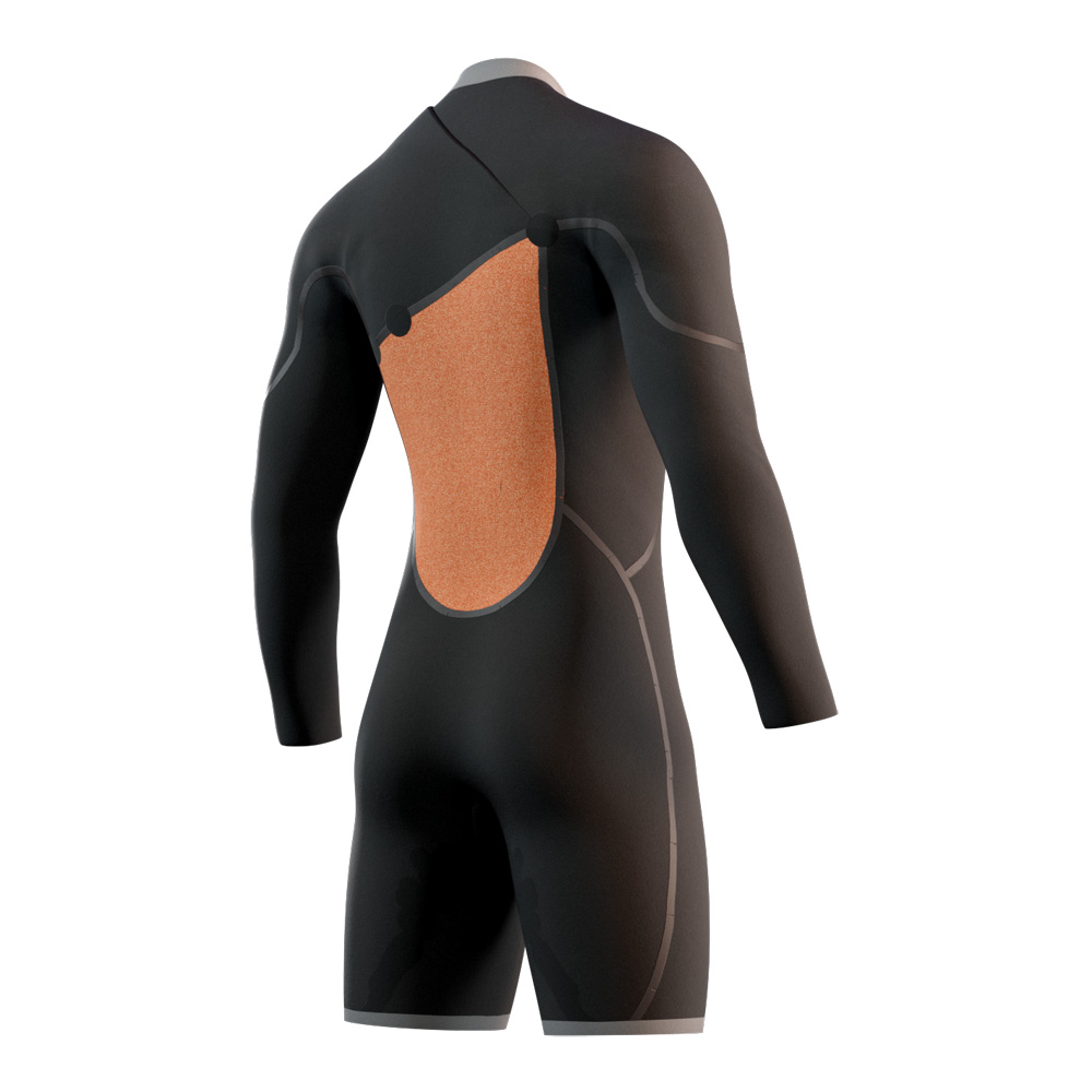 Mystic The One longarm shorty 3/2 mm zipfree homme noir 4