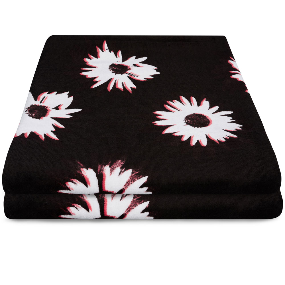 Mystic Serviette Quickdry noir/blanc 3