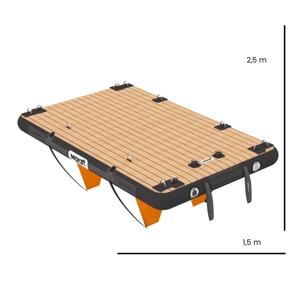 SeaRaft Teak deck noir small plateforme gonflable 19