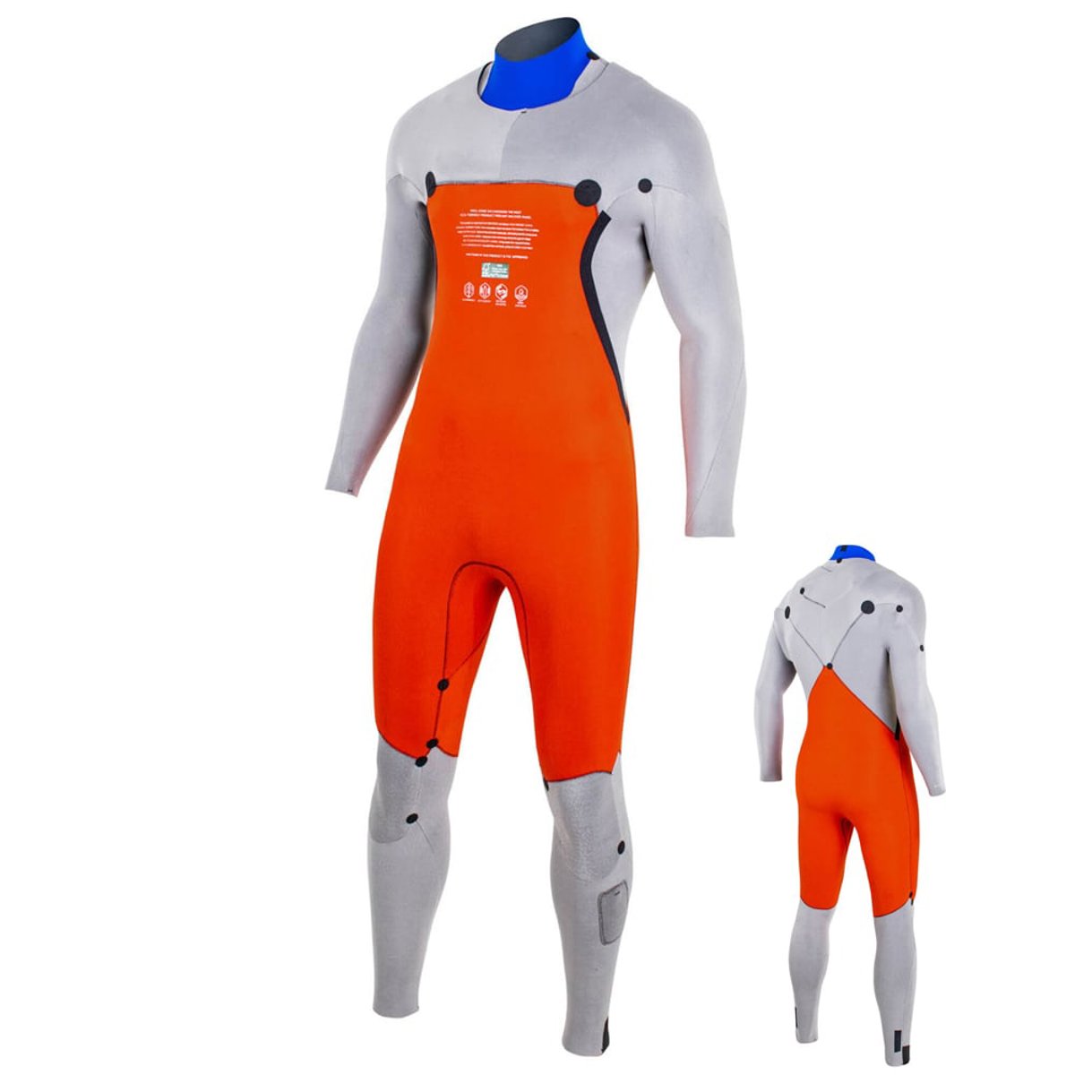 Prolimit PF1 4/3 Steamer Natureprene combinaison homme gris/blanc 5
