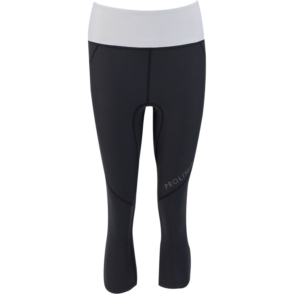 Prolimit Pantalon de SUP pour femmes 3/4 noir/gris 3